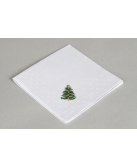 Mouchoir brodé main "Sapin" - Noël Paris